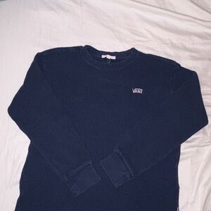 Vans Men's Dark Navy Waffle Crewneck Sweater